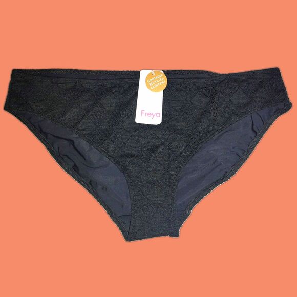 NWT Freya Nomad Nights Size L Classic Bikini Brief Swim Bottom Black Beach Pool - Picture 1 of 7